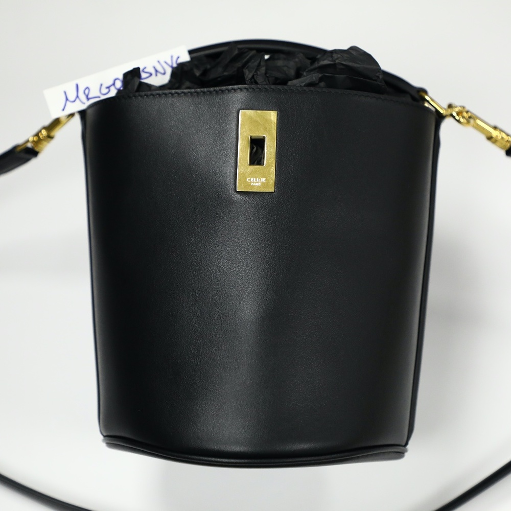 Celine Paris Teen Bucket 16 Bag Smooth Calfskin Black
